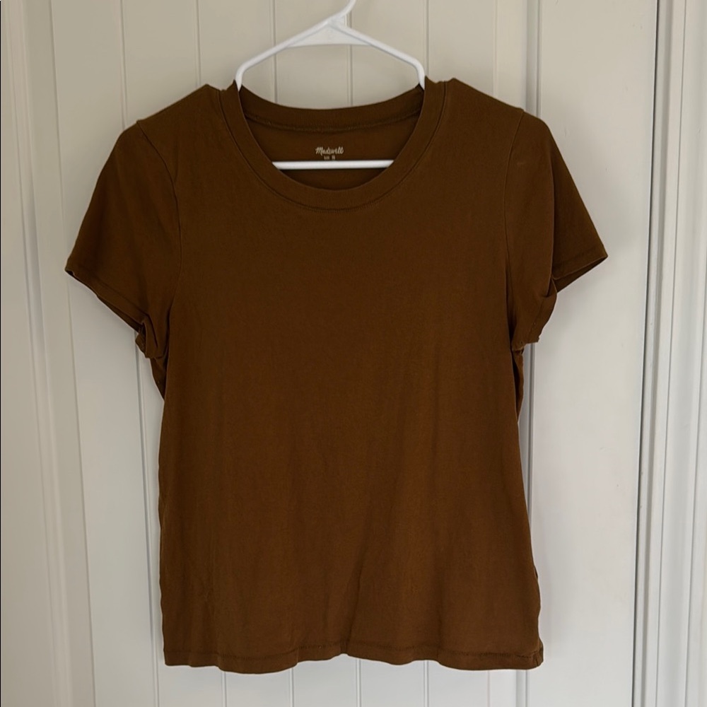 Madewell Brown Fitted Short Sleeve Tee